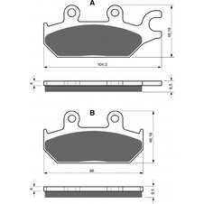 Brzdové obloženie GOLDFREN 345 S33 STREET FRONT