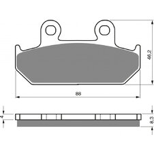 Brzdové obloženie GOLDFREN 051 S3