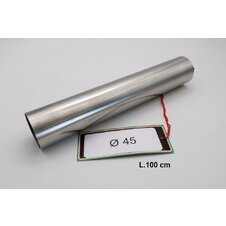 Inox tube Aii 304 Tig GPR ES.202 Brushed Stainless steel L.100cm D.45mm x 1mm