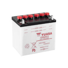 Conventional 12V battery with acid YUASA 12N24-4