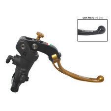 Radial brake master cylinder ACCOSSATO 19 x 19 with folding lever,gold