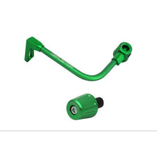 Lever guard ACCOSSATO with green hose and joint left, aluminium