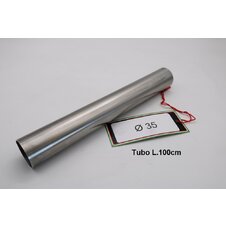 Inox tube Aii 304 Tig GPR ES.201 Brushed Stainless steel L.100cm D.35mm x 1mm