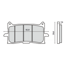 Brzdové obloženie RMS 225103490 zadná organické
