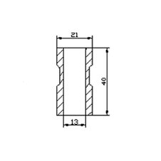 Zrkadlový adaptér PUIG 9662N čierna na koniec tyče