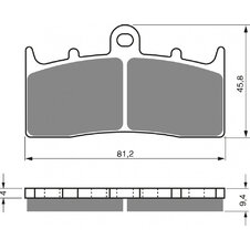 Brzdové obloženie GOLDFREN 318 S33 STREET FRONT