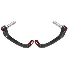 Lever guard ACCOSSATO with red eyelet and insert right + left , carbon