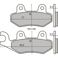Brzdové obloženie RMS 225101620 organické