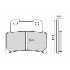 Brzdové obloženie RMS 225102830 organické
