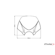 Plexi na motorku PUIG NEW. GEN TOURING 20527F tmavá dymová