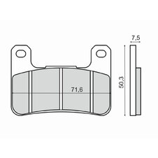 Brzdové obloženie RMS 225102960 organické