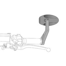 Zrkadlový adaptér PUIG SUPPORT WITHOUT SIDE MIRROR HI-TECH NINJA 300/ZX6R 9276N čierna na kapotáž