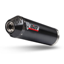 Výfuk kompletný 2x1 MIVV OVAL O.009.LVC Oceľová čierna / karbónová čiapka