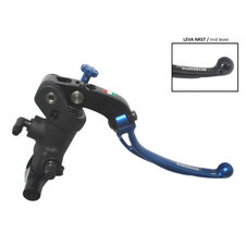 Radial brake master cylinder ACCOSSATO 19 x 19 with folding lever,blue