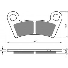Brzdové obloženie GOLDFREN 343 S33 OFF-ROAD FRONT