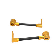 Lever guard ACCOSSATO with black hose and joint right + left , carbon