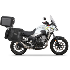 Kompletná sada sedlových brašní SHAD TERRA TR40 adventure a hliníkového vrchného kufra SHAD TERRA BLACK 48L vrátane montážnej sady SHAD HONDA CB 500 X