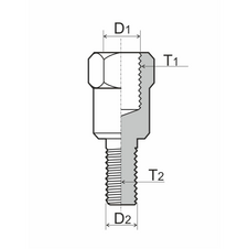 Adaptér  na spätné zrkadlo RMS 121850110 M8 RH - M8 LH
