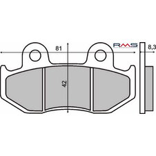 Brzdové obloženie RMS 225102650 organické