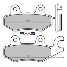 Brzdové obloženie RMS 225100350 organické