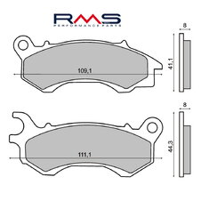 Brzdové obloženie RMS 225102780 organické