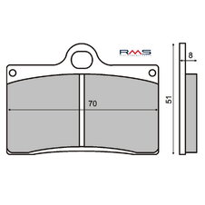 Brzdové obloženie RMS 225100520 organické