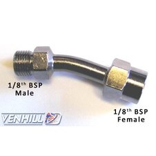Otočný kĺb Venhill POWERHOSEPLUS E620 20 stupňov 1/8 TH BSP chróm