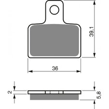 Brzdové obloženie GOLDFREN 173 S33 OFF-ROAD Zadná
