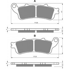 Brzdové obloženie GOLDFREN 135 AD  STREET
