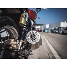 Universal silencer GPR ULTRACONE CAFÉ RACER CAFE.8.ULTRA Brushed Stainless steel without link pipe
