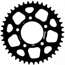 Hliníková reťazová rozeta SUPERSPROX RAL-7091:41-BLK čierna 41T, 520