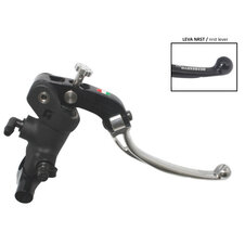 Radial brake master cylinder ACCOSSATO 19 x 19 with folding lever,silver