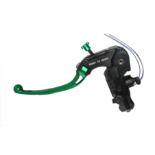 Clutch master cylinder ready to brake ACCOSSATO 16x16 with green folding lever (nut + lever)