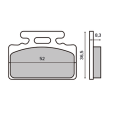 Brzdové obloženie RMS 225103440 organické