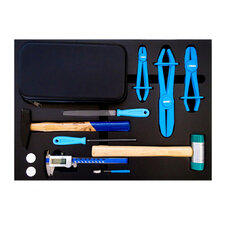 Sada náradia - kladiva, oceľové pilníky, digitálne posuvne merítko a ďalšie LV8 EUT-FK-C17