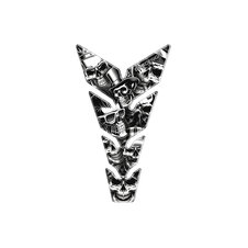 Tank pad PUIG Skull Party Black & White 20594N