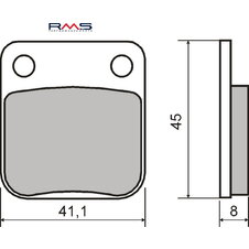 Brzdové obloženie RMS 225101440 organické