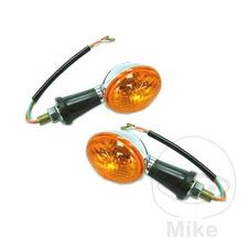 Blinker JMP BL 1162 oválne chrom s oranžovým sklom