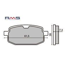 Brzdové obloženie RMS 225100180 organické