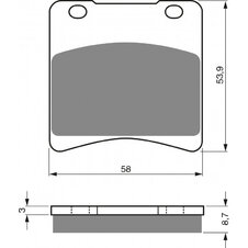 Brzdové obloženie GOLDFREN 085 AD  STREET