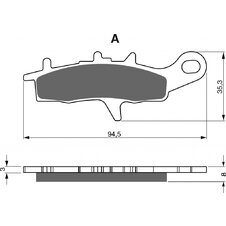 Brzdové obloženie GOLDFREN 245 K5