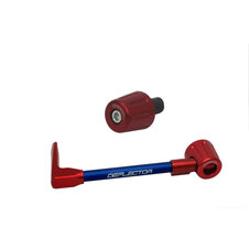 Lever guard ACCOSSATO with blue hose and joint left, aluminium