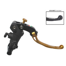 Radial brake master cylinder ACCOSSATO 19 x 20 with folding lever,gold