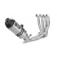 Výfuk kompletný 4x2x1 MIVV SPEED EDGE X.KA.0005.SRX Nerez/karbónové viečko verzia "REPLICA"