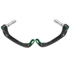 Lever guard ACCOSSATO with green eyelet and insert right + left , carbon