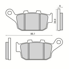 Brzdové obloženie RMS 225103520 zadná homologované