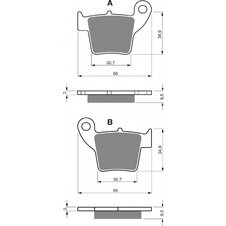 Brzdové obloženie GOLDFREN 176 S33 OFF-ROAD Zadná