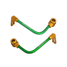 Lever guard ACCOSSATO with green hose and joint right + left , aluminium