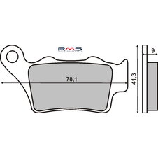 Brzdové obloženie RMS 225101330 organické