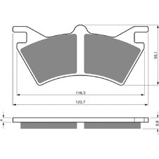 Brzdové obloženie GOLDFREN 208 S33 STREET Zadná